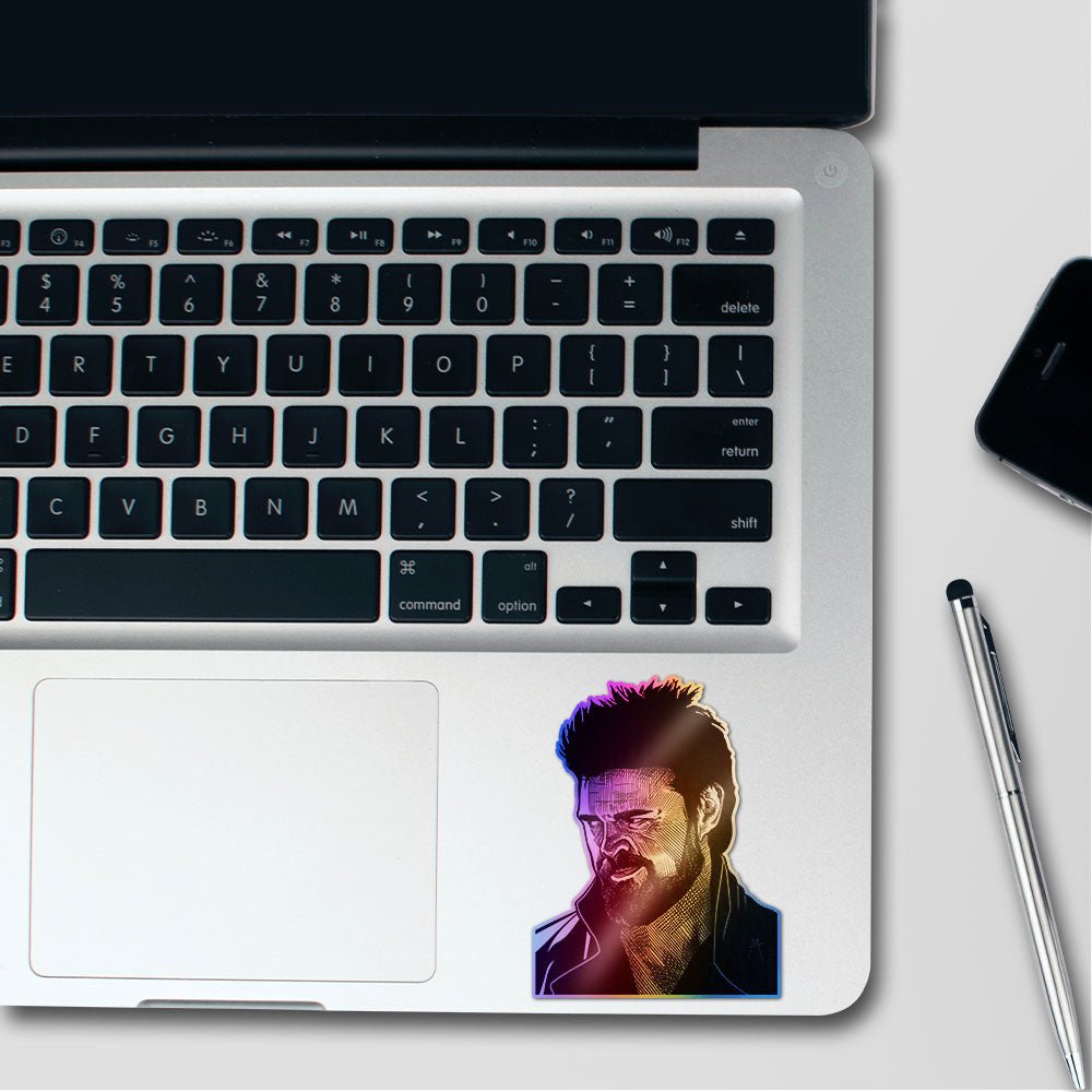 The Butcher In Black Holographic Stickers - Holographic stickers | STICK IT UP