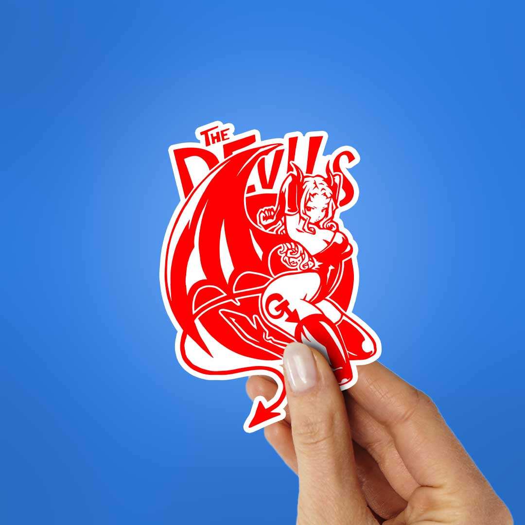The Devils Sticker waterproof vinyl decal for laptop, bike, car & bottle