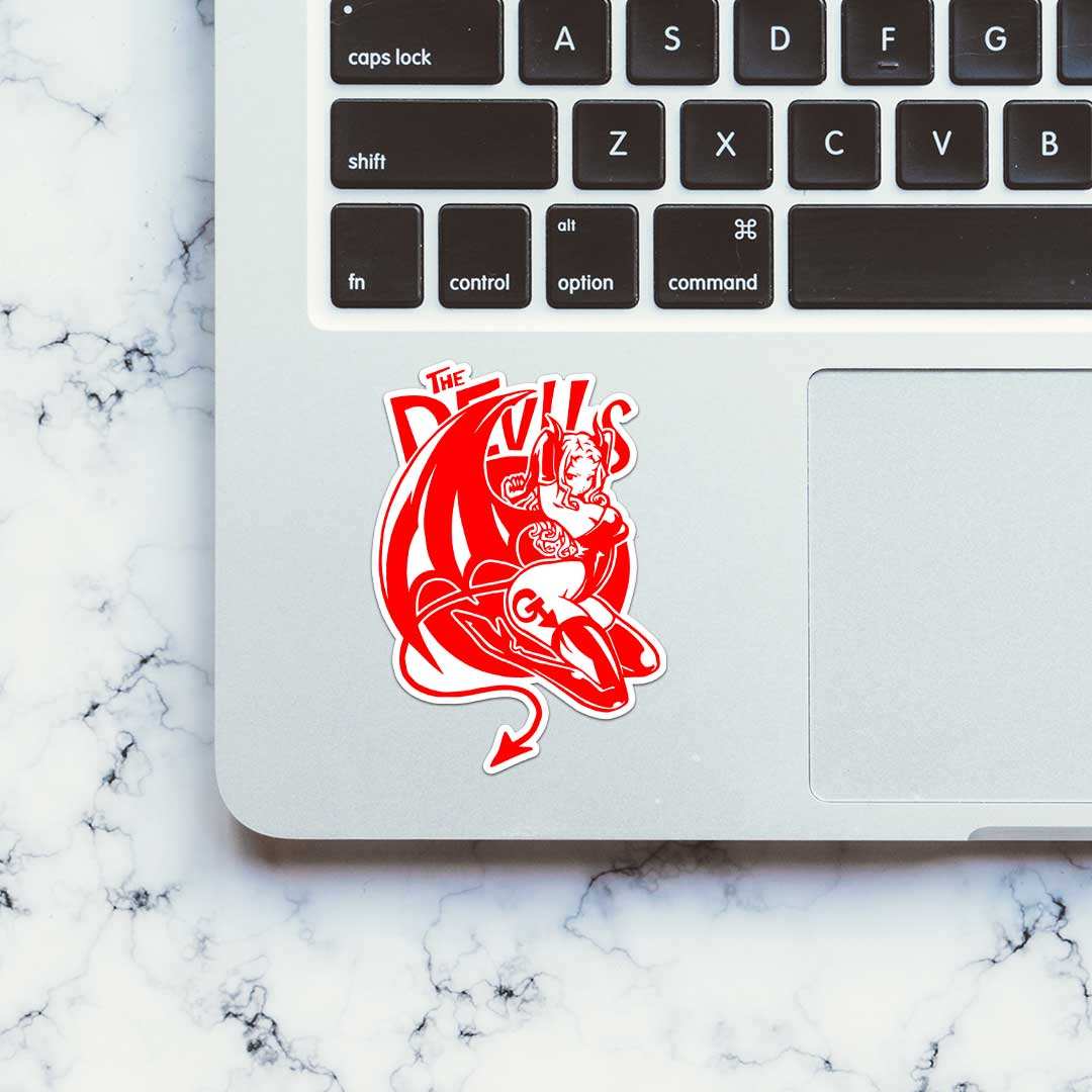 The Devils Sticker waterproof vinyl decal for laptop, bike, car & bottle