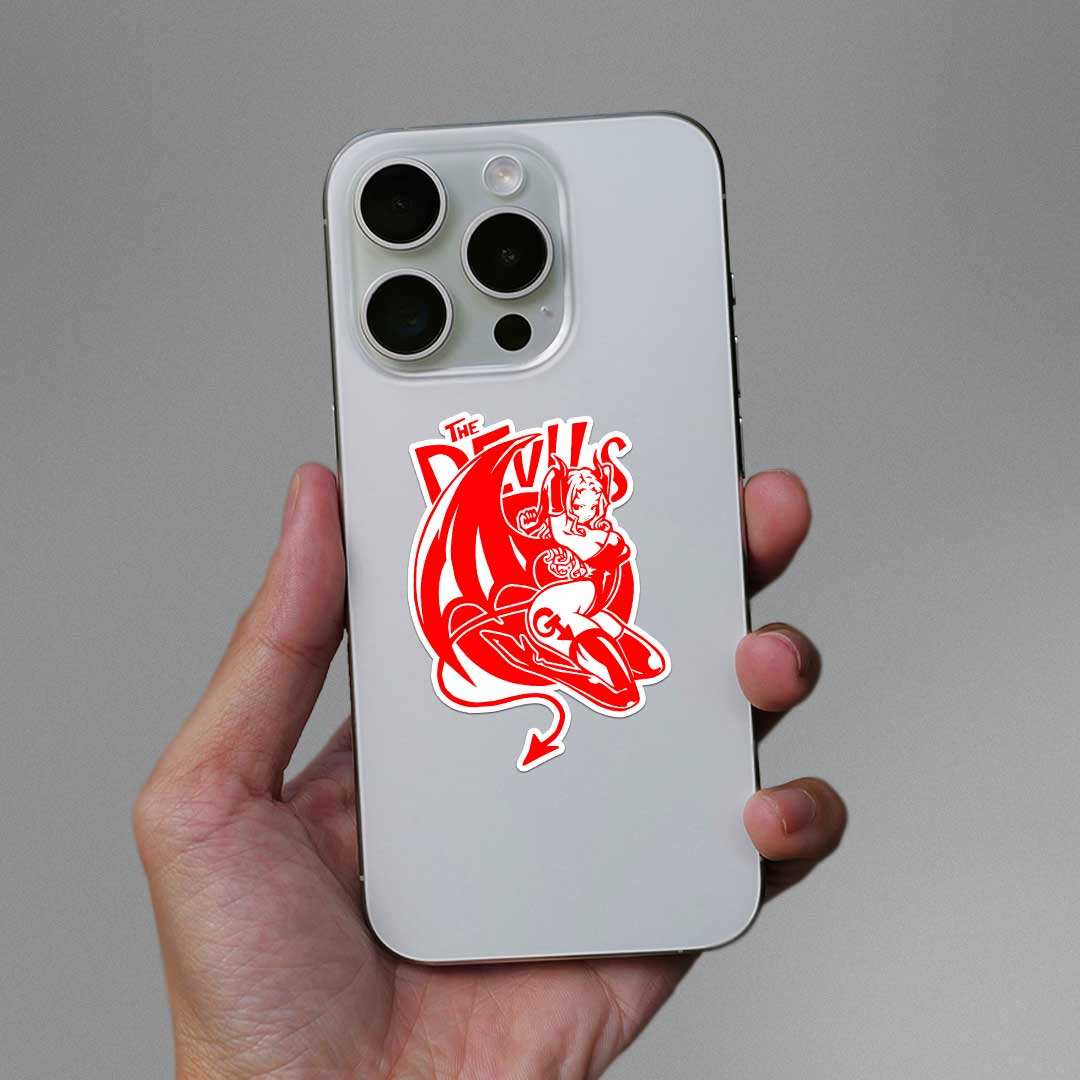 The Devils Sticker waterproof vinyl decal for laptop, bike, car & bottle