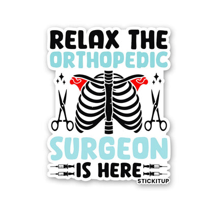 The Orthopedic Surgeon Sticker waterproof vinyl decal for laptop, bike, car & bottle