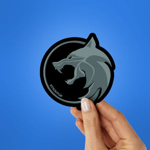 The Witcher Wolf Logo Sticker waterproof vinyl decal for laptop, bike, car & bottle