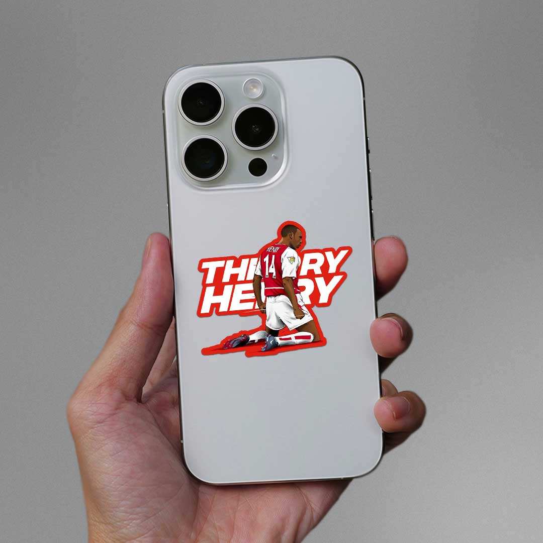 Thierry Henry Sticker waterproof vinyl decal for laptop, bike, car & bottle