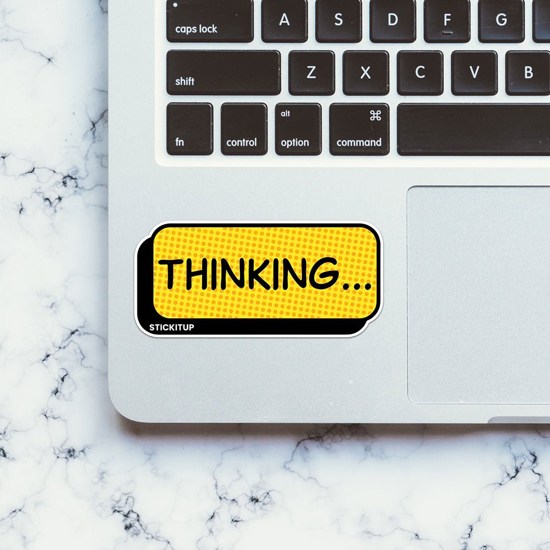 Thinking Sticker waterproof vinyl decal for laptop, bike, car & bottle
