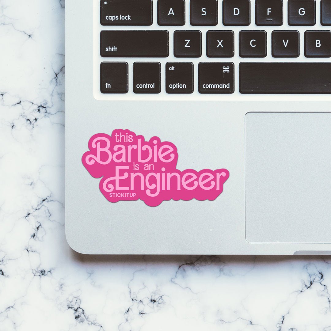 This Barbie Is AN Engineer Sticker waterproof vinyl decal for laptop, bike, car & bottle