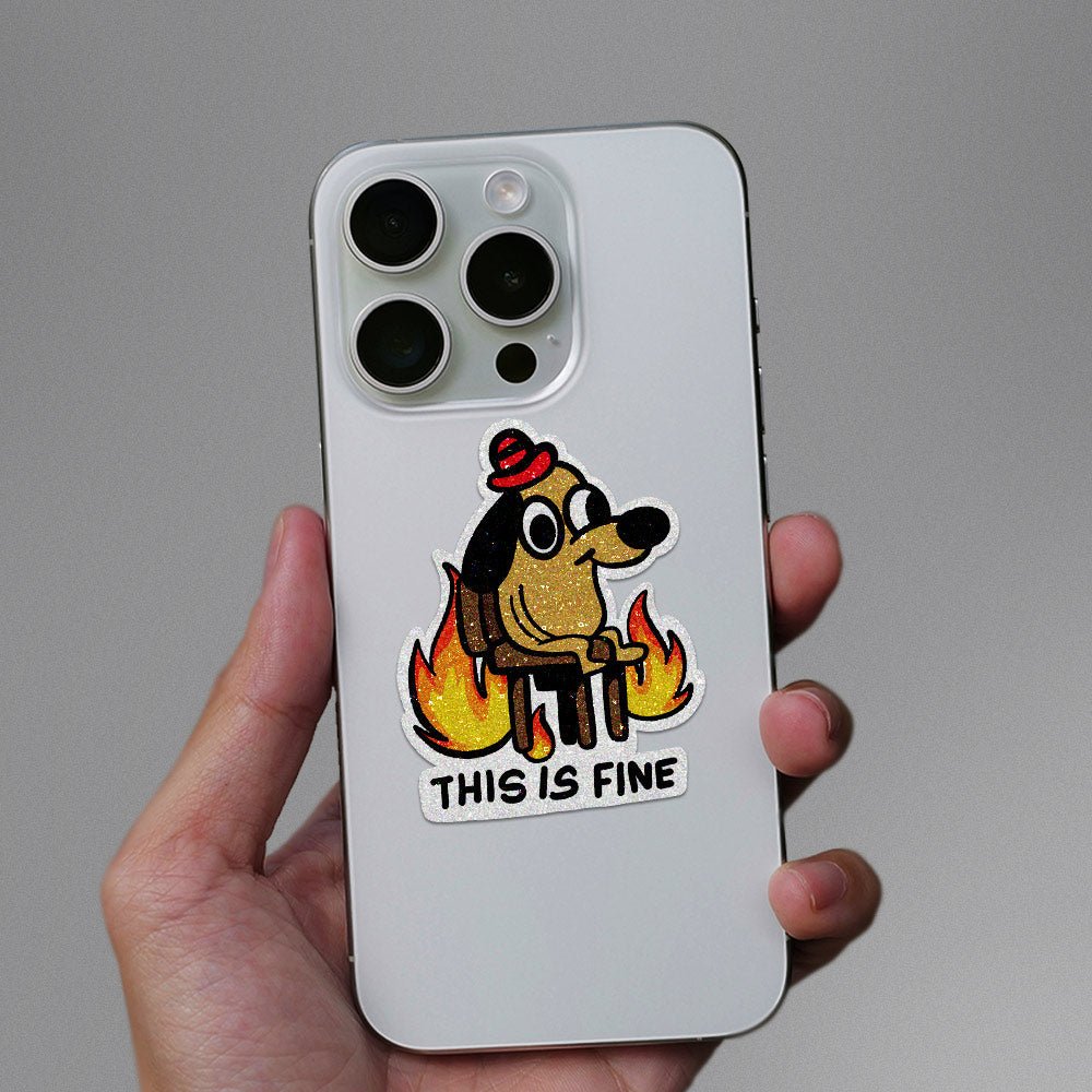 This is Fine Glitter Sticker waterproof vinyl decal for laptop, bike, car & bottle