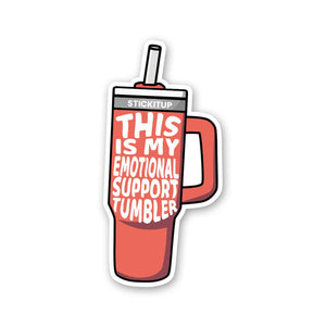 This Is My Emotional Support Sticker waterproof vinyl decal for laptop, bike, car & bottle