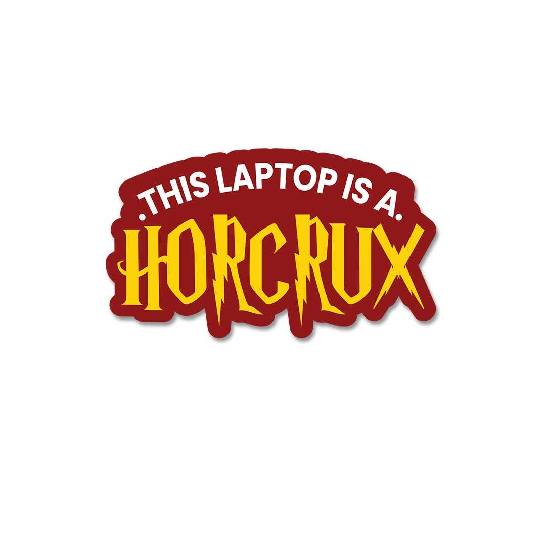 This Laptop Is A Horcrux Sticker waterproof vinyl decal for laptop, bike, car & bottle