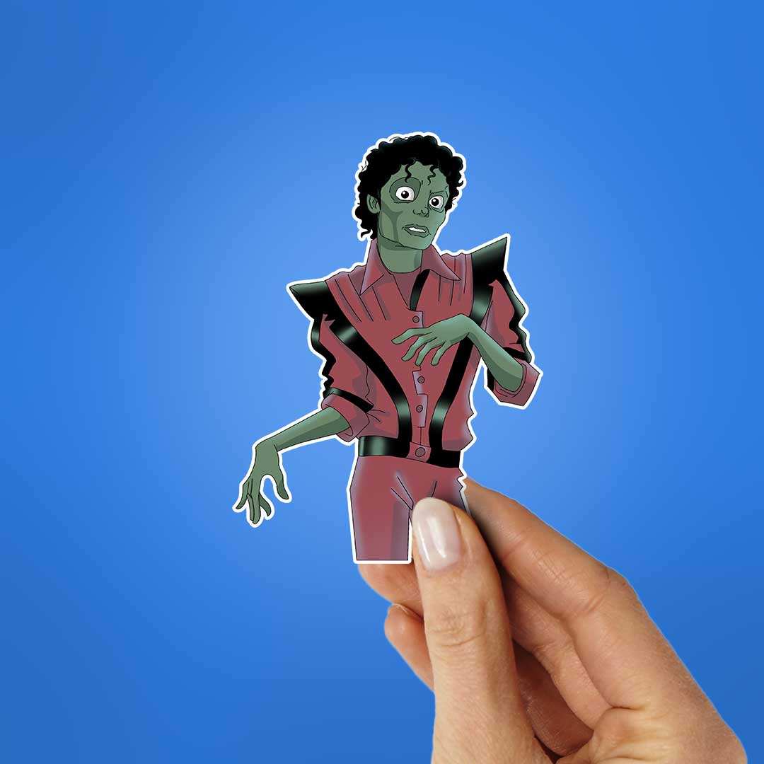 Thriller Sticker waterproof vinyl decal for laptop, bike, car & bottle