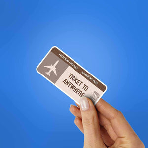 Ticket Sticker waterproof vinyl decal for laptop, bike, car & bottle