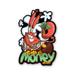 Time Is Money Dude Sticker waterproof vinyl decal for laptop, bike, car & bottle