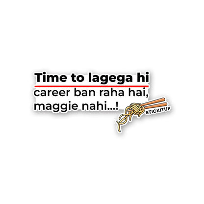 TIME TO LAGEGA HI Sticker waterproof vinyl decal for laptop, bike, car & bottle