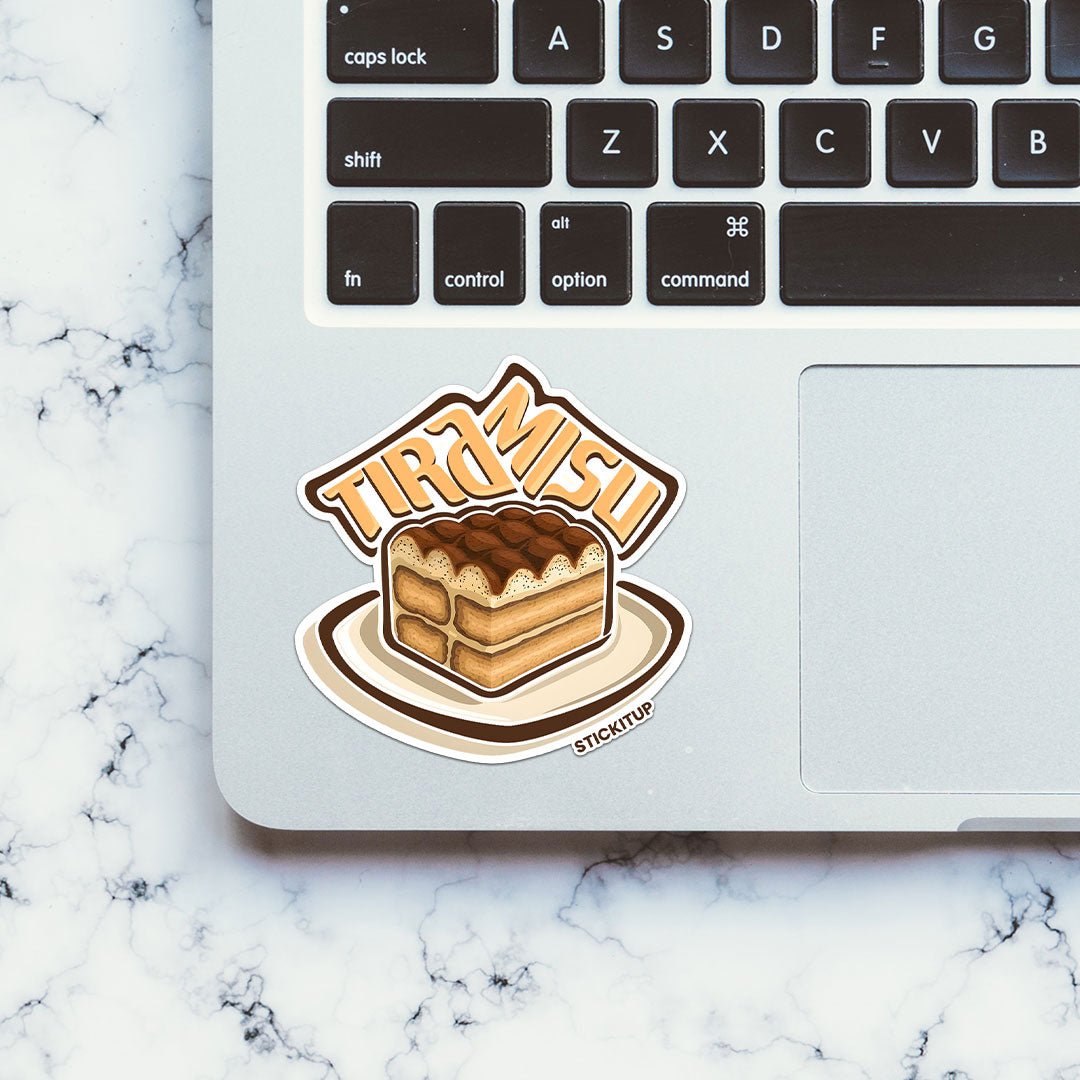 TIRAMISU Sticker waterproof vinyl decal for laptop, bike, car & bottle