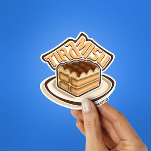 TIRAMISU Sticker waterproof vinyl decal for laptop, bike, car & bottle
