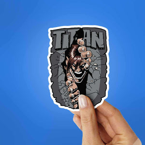 Titan Sticker waterproof vinyl decal for laptop, bike, car & bottle