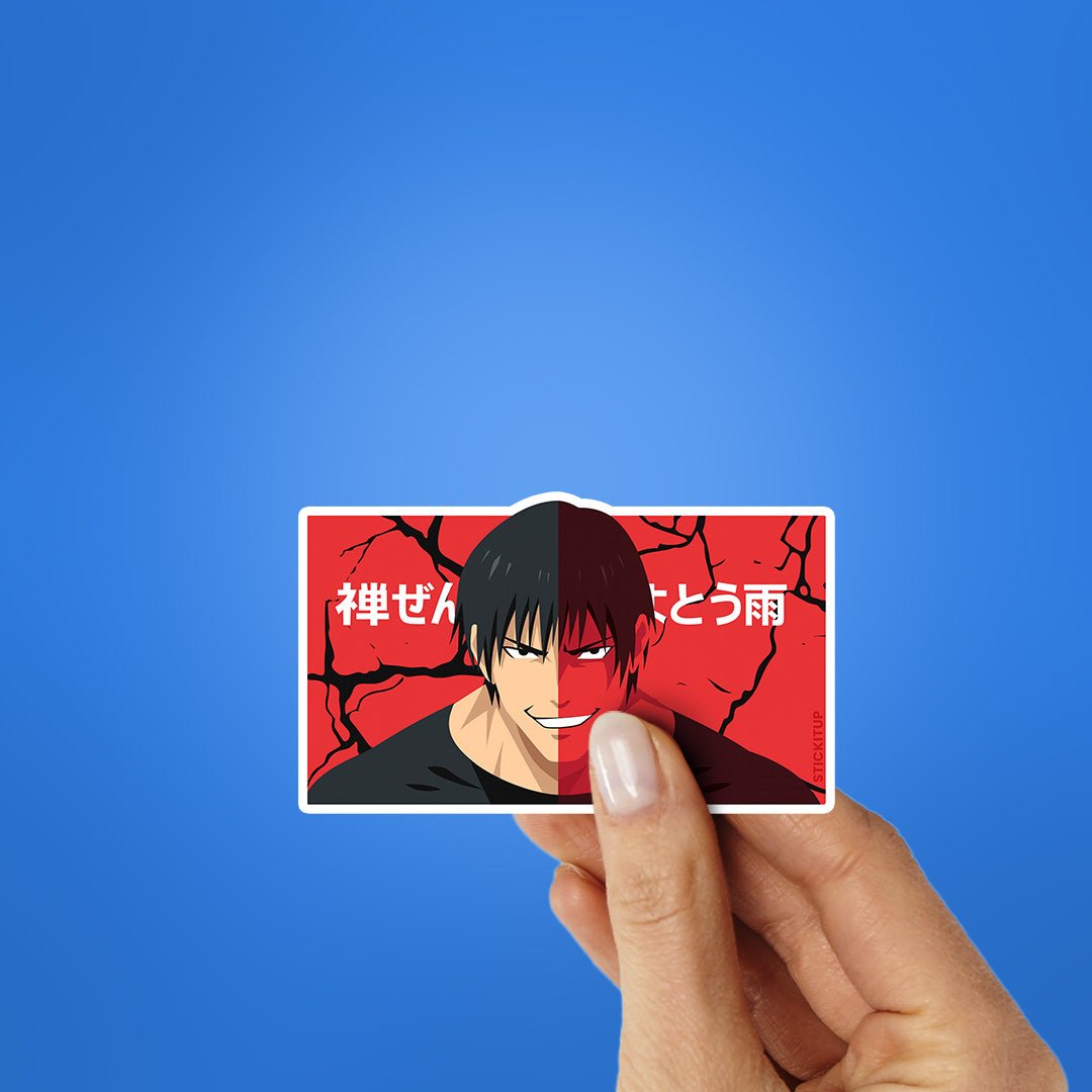 Toji Fushiguro Sticker waterproof vinyl decal for laptop, bike, car & bottle