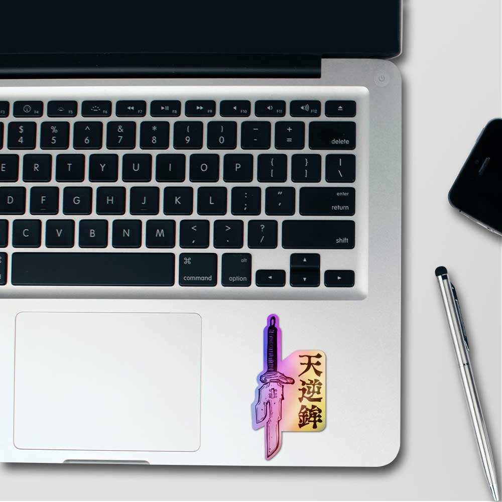 Toji Spear Of Heaven Holographic Sticker waterproof vinyl decal for laptop, bike, car & bottle