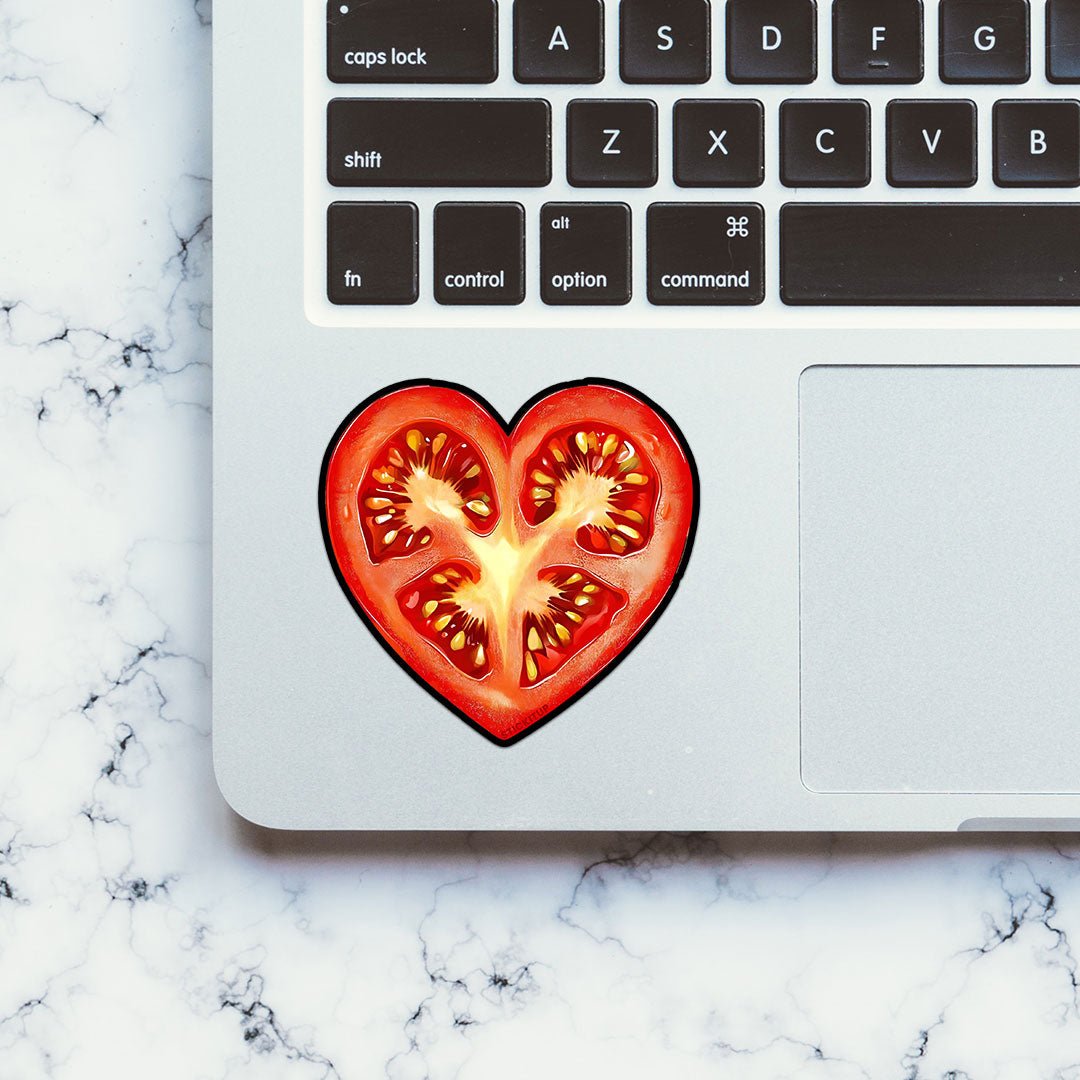 Tomato Love Sticker waterproof vinyl decal for laptop, bike, car & bottle