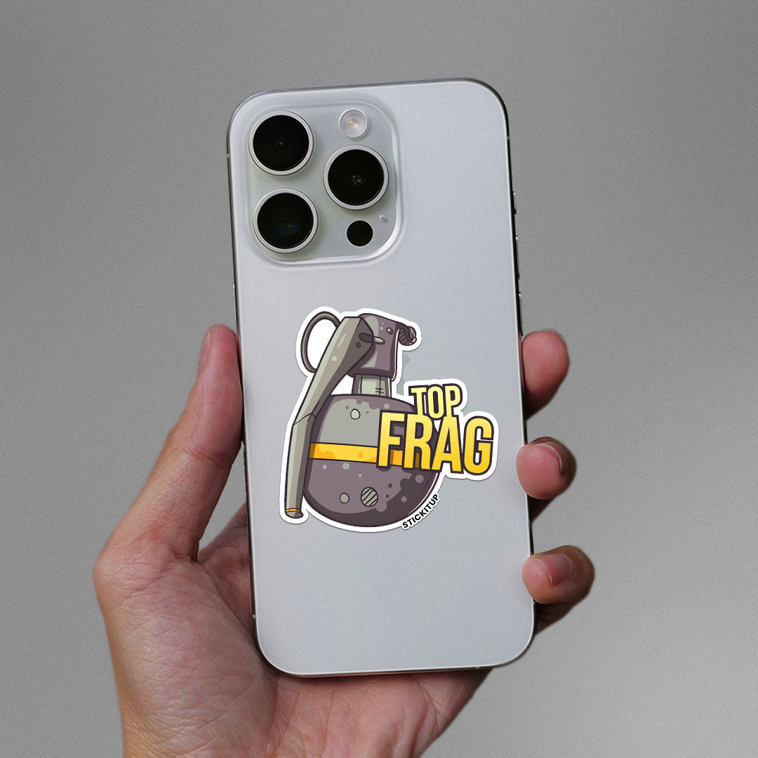 TOP FRAG Sticker waterproof vinyl decal for laptop, bike, car & bottle
