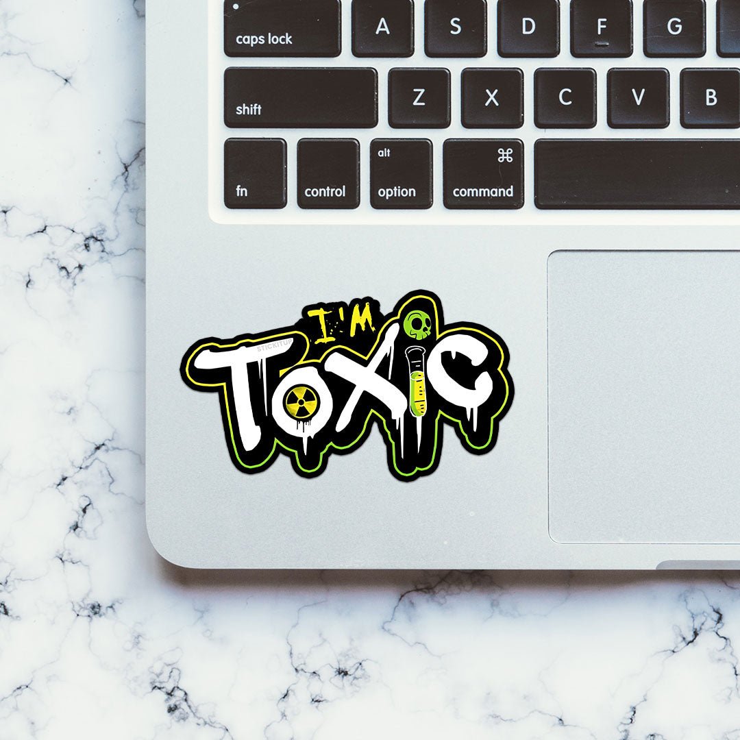 Toxic Sticker waterproof vinyl decal for laptop, bike, car & bottle