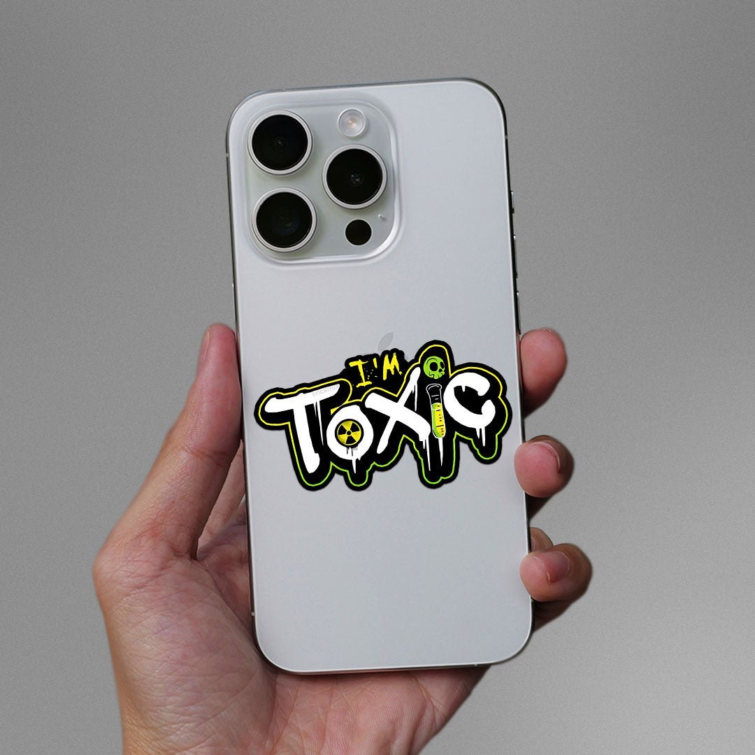 Toxic Sticker waterproof vinyl decal for laptop, bike, car & bottle