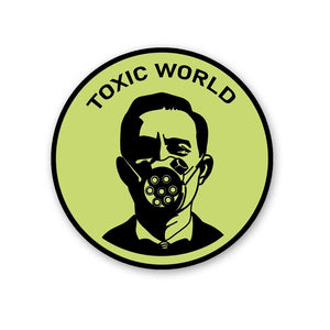 Toxic World Sticker waterproof vinyl decal for laptop, bike, car & bottle