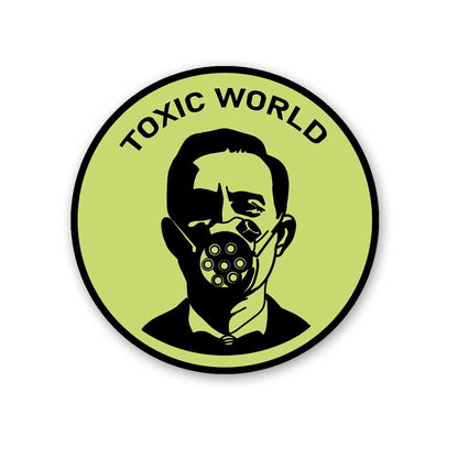 Toxic World Sticker waterproof vinyl decal for laptop, bike, car & bottle