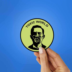 Toxic World Sticker waterproof vinyl decal for laptop, bike, car & bottle