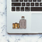 Travel Bag Glitter Sticker waterproof vinyl decal for laptop, bike, car & bottle
