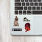 Travis scott mini sticker sheet waterproof vinyl decal for laptop, bike, car & bottle