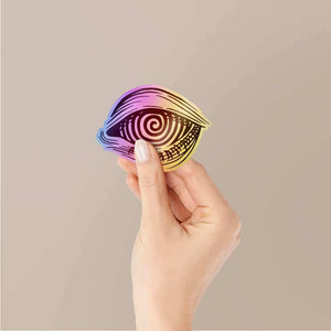 Treppy Eye Holographic Stickers waterproof vinyl decal for laptop, bike, car & bottle