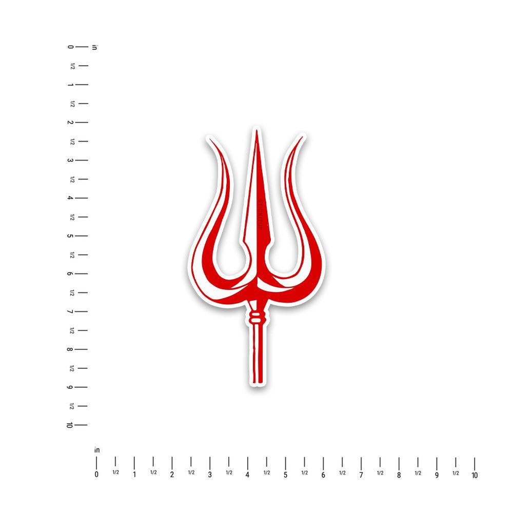 Trishool Shiv Bumper Sticker waterproof vinyl decal for laptop, bike, car & bottle