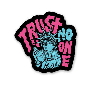 Trust No One 1.0 sticker waterproof vinyl decal for laptop, bike, car & bottle