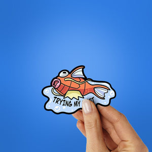 Trying My Best Sticker waterproof vinyl decal for laptop, bike, car & bottle