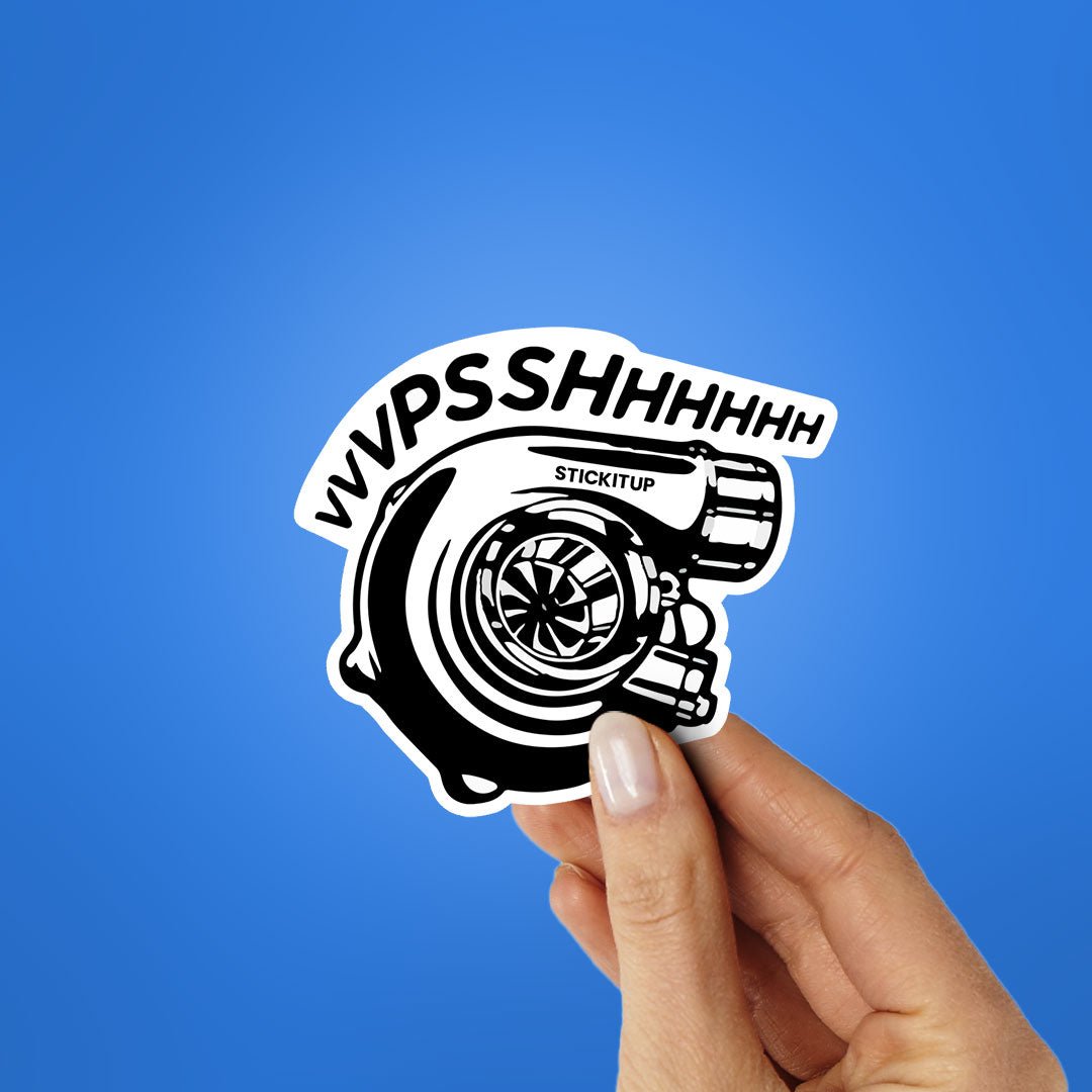 Turbo Charger Sticker waterproof vinyl decal for laptop, bike, car & bottle