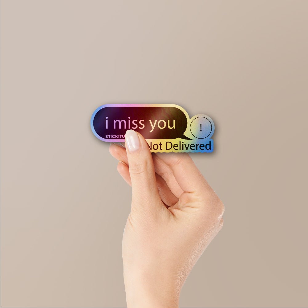 Undelivered Holographic Stickers waterproof vinyl decal for laptop, bike, car & bottle