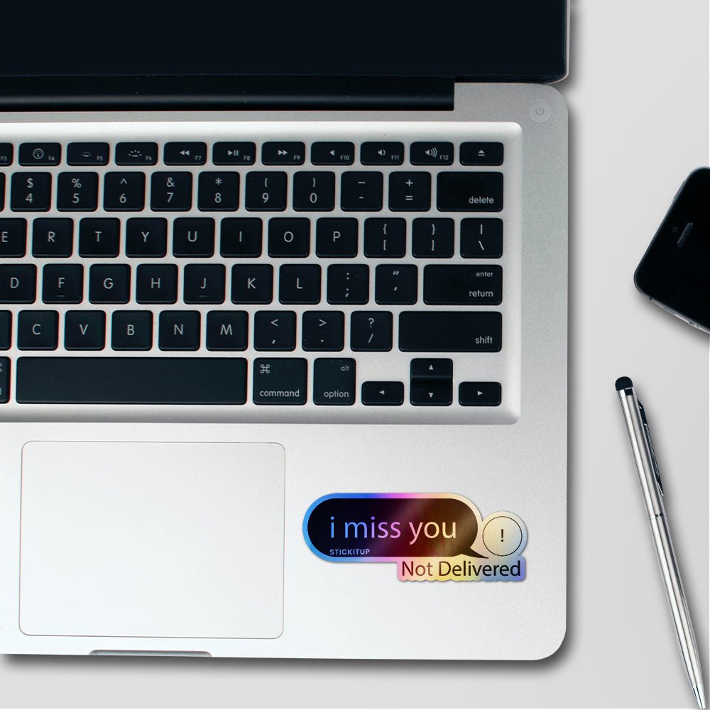 Undelivered Holographic Stickers waterproof vinyl decal for laptop, bike, car & bottle