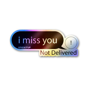 Undelivered Holographic Stickers waterproof vinyl decal for laptop, bike, car & bottle