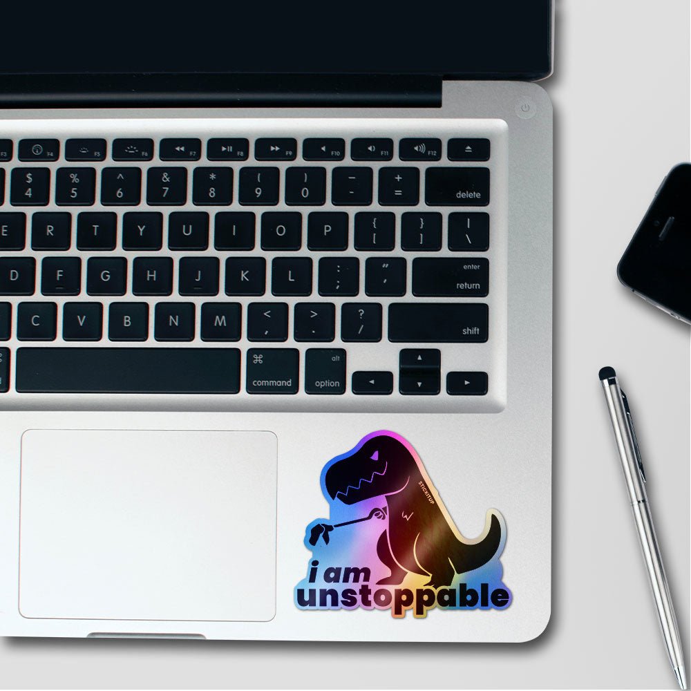 Unstoppeble Sticker Holographic Stickers waterproof vinyl decal for laptop, bike, car & bottle