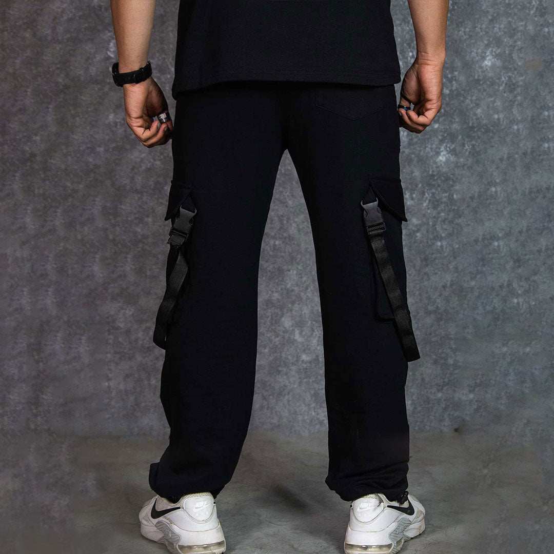 UTILITY BLACK JOGGERS - STICK IT UP