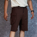 UTILITY BROWN SHORTS - STICK IT UP