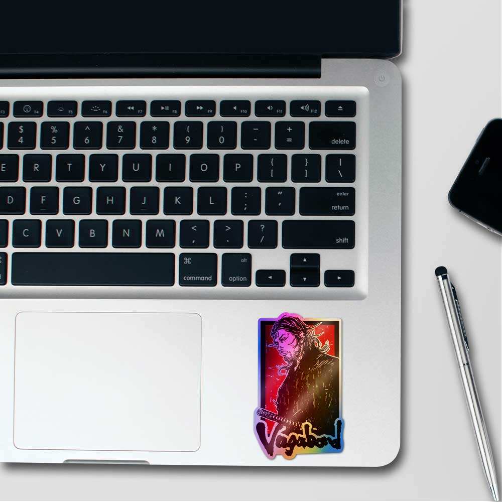 Vagabond Ronin Spirit Holographic Sticker waterproof vinyl decal for laptop, bike, car & bottle
