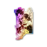 Vegeta Holographic Sticker waterproof vinyl decal for laptop, bike, car & bottle
