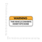 Vehicle Warning Bumper Sticker waterproof vinyl decal for laptop, bike, car & bottle