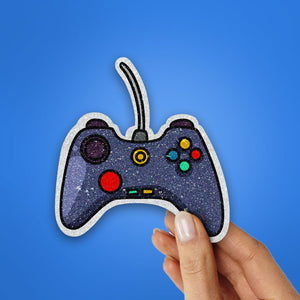 Video Game Glitter Sticker waterproof vinyl decal for laptop, bike, car & bottle