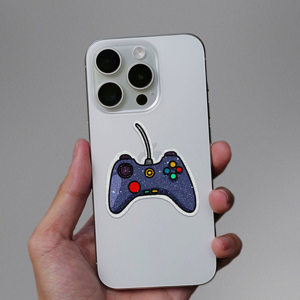 Video Game Glitter Sticker waterproof vinyl decal for laptop, bike, car & bottle
