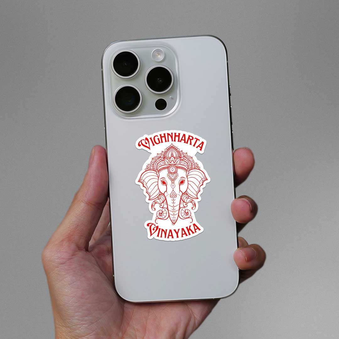 Vighnharta Sticker waterproof vinyl decal for laptop, bike, car & bottle