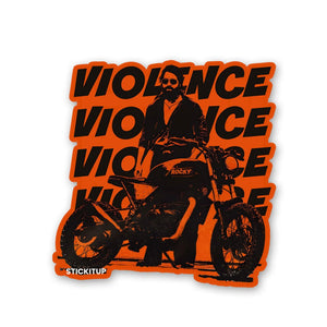 Violence Violence Violence Sticker waterproof vinyl decal for laptop, bike, car & bottle