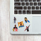 Virat Kholi Mini Sticker Sheet waterproof vinyl decal for laptop, bike, car & bottle