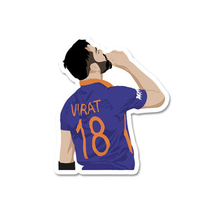 Virat Kholi Sticker waterproof vinyl decal for laptop, bike, car & bottle